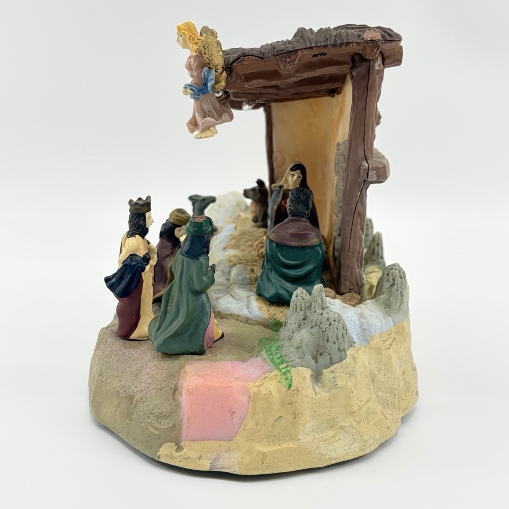 Gemmy Vintage Narrated Musical Light Up Jesus Nativity Scene 1999 Tested Works - Picture 5 of 11